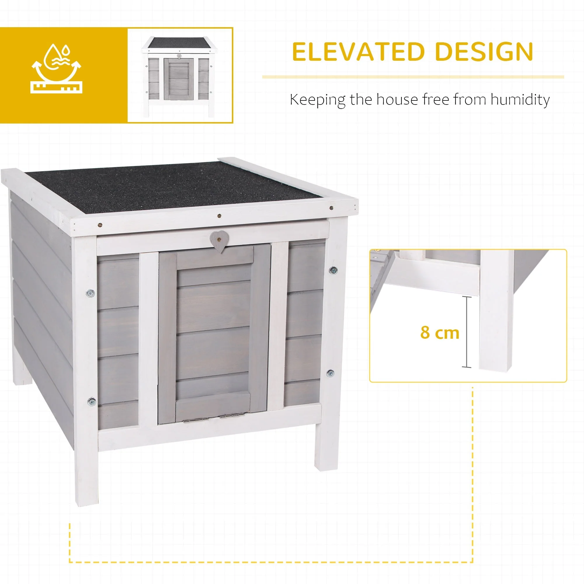 PawHut Wooden Rabbit Hutch Outdoor - Image 5