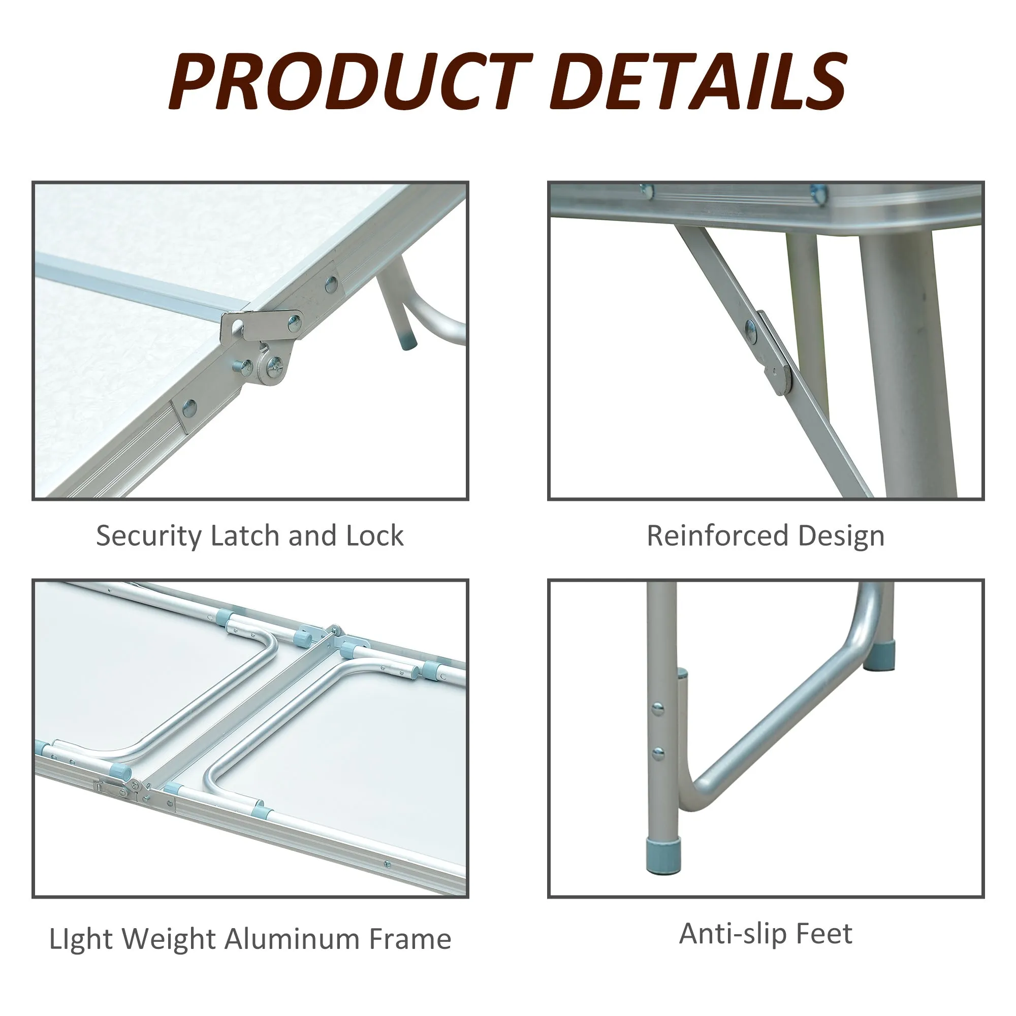 Portable Aluminum Foldable Table - Image 5