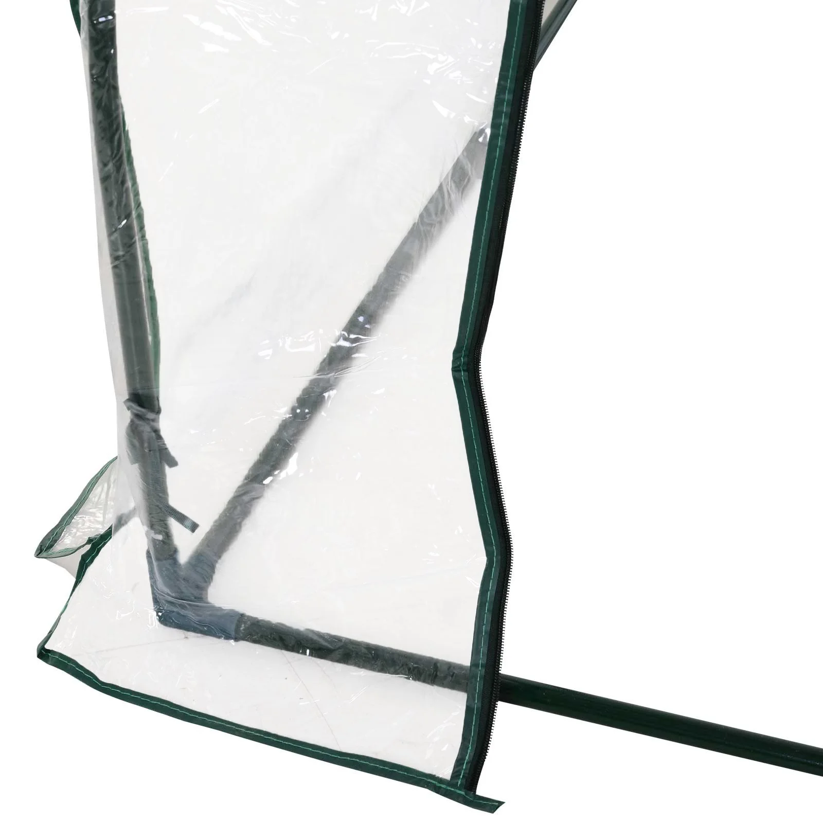 PVC Greenhouse Tunnel Steel Frame Transparent 250x100x80cm - Image 9