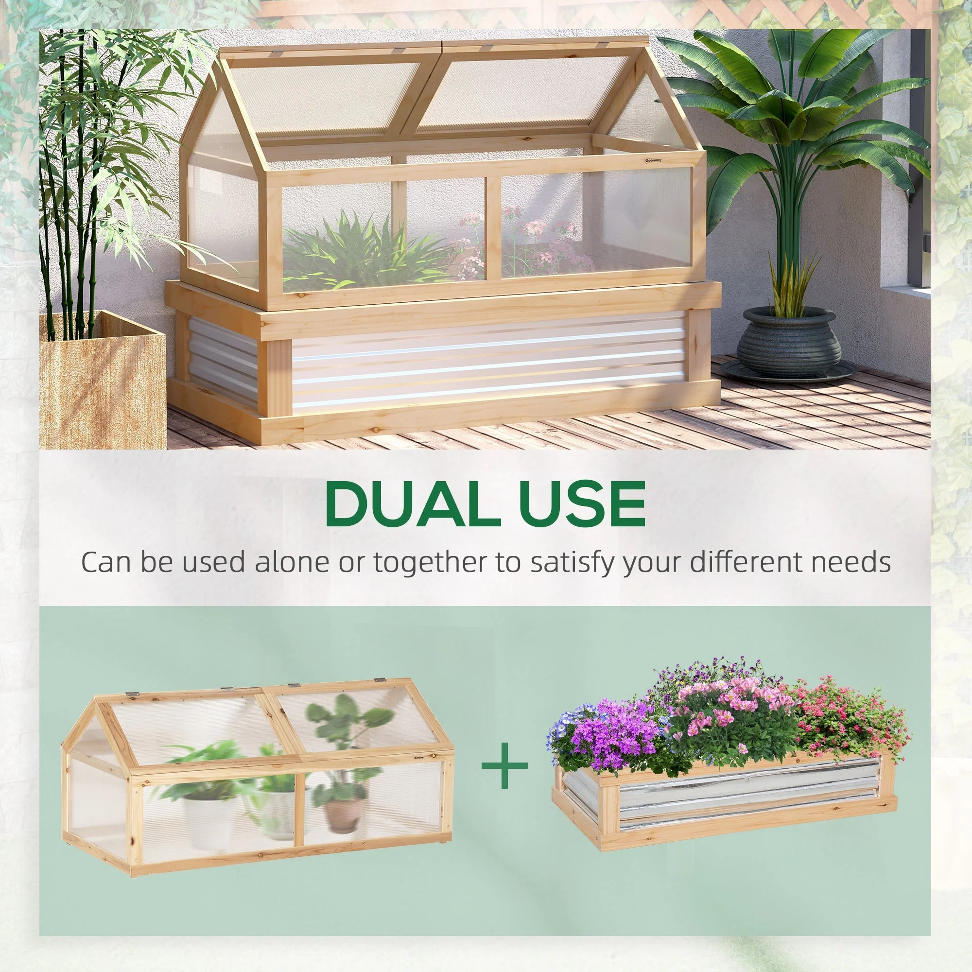 Raised Garden Bed with Greenhouse Top - Image 4