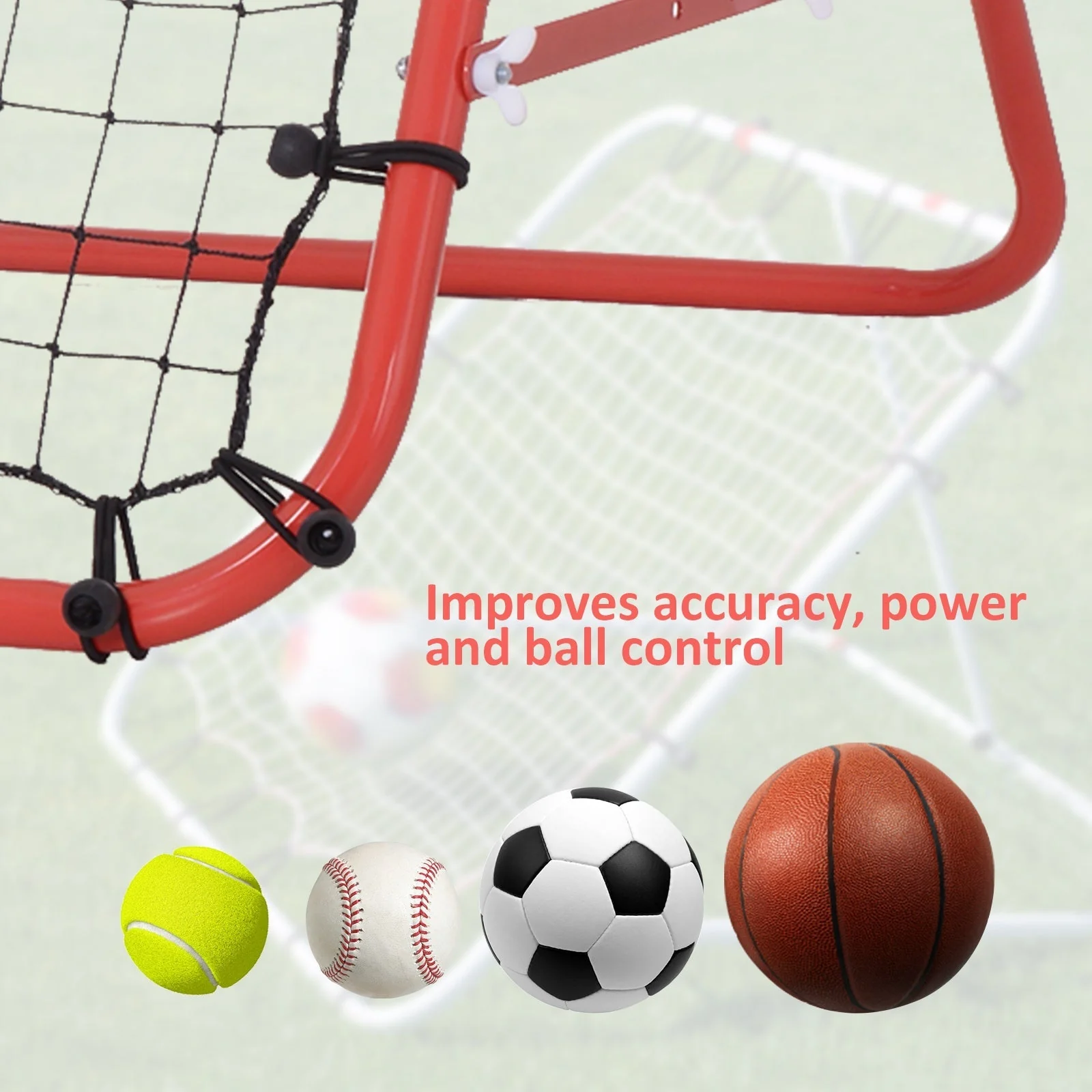 Rebounder Net W/PE Mesh Metal Tube - Image 7