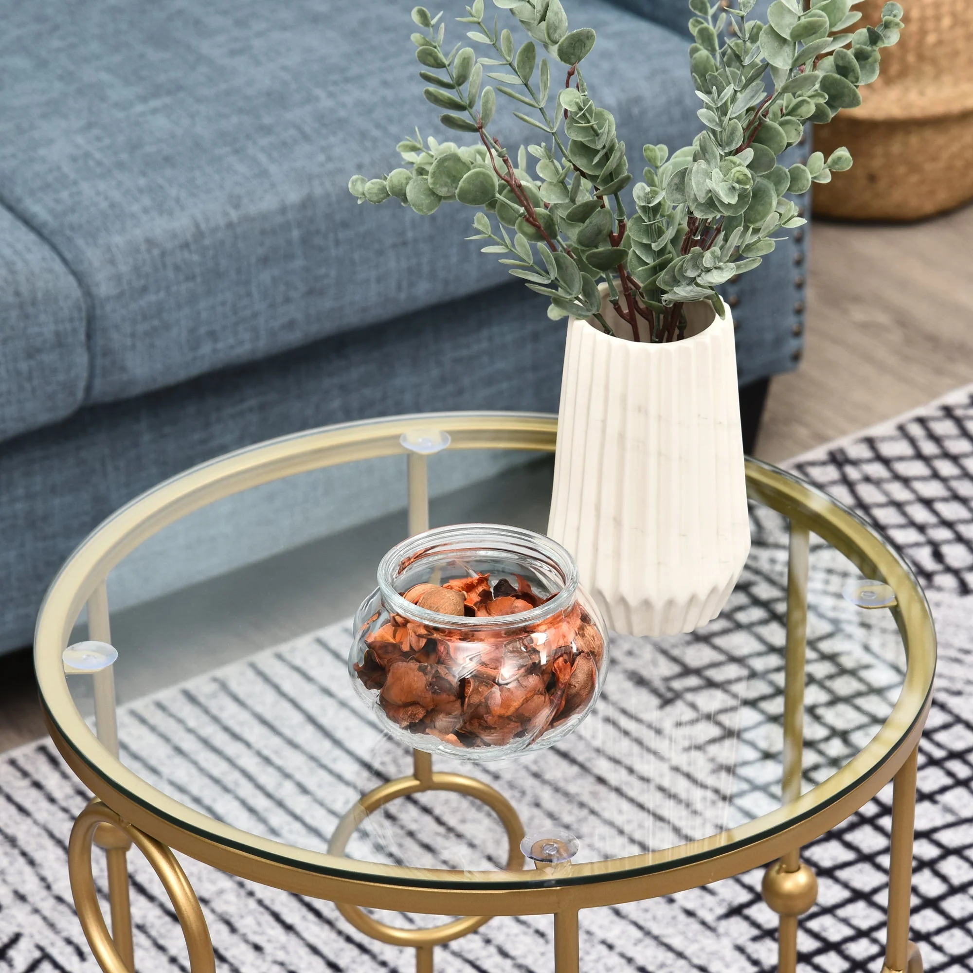 Round Coffee Tables Set of 2 - Image 8