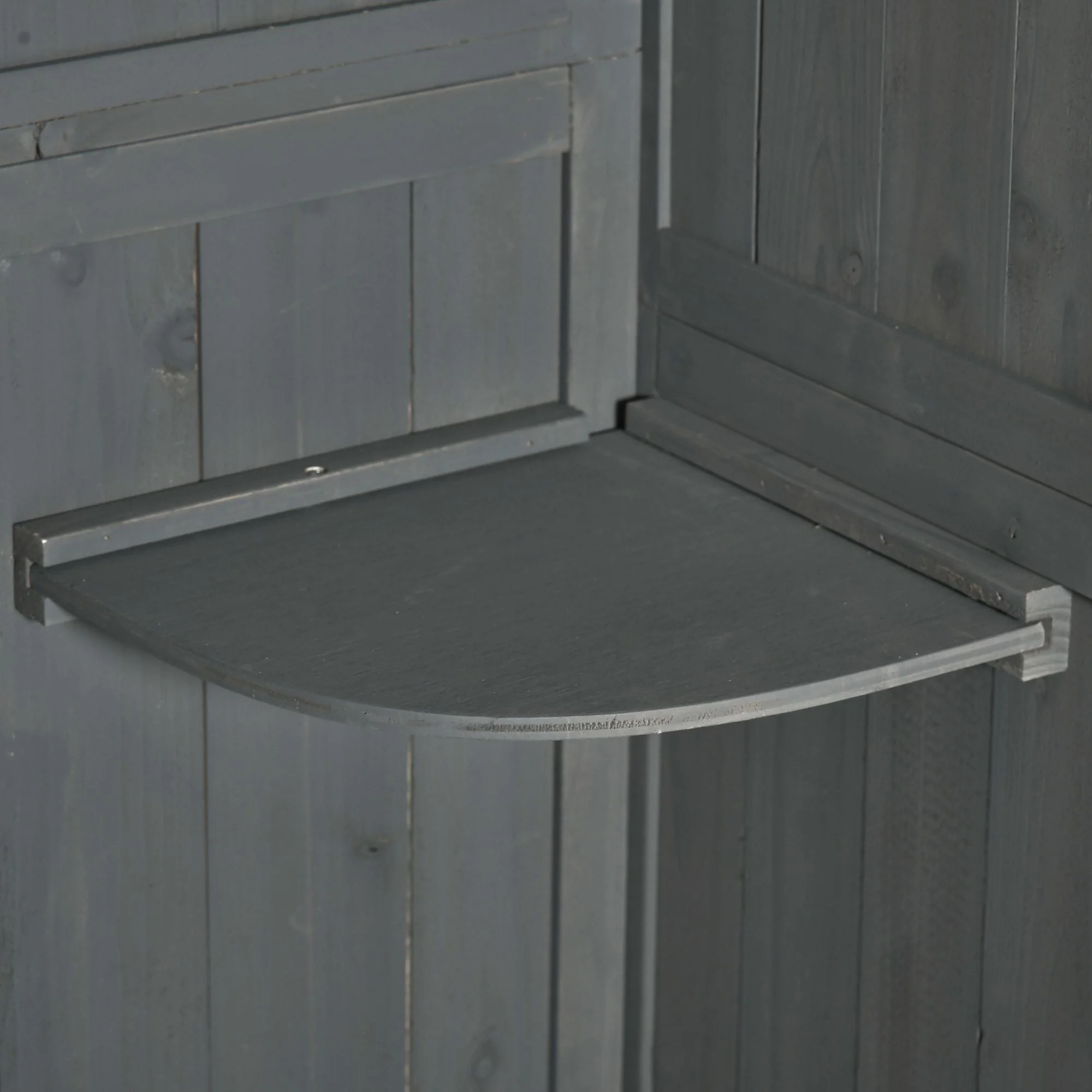 Rustica 179cm Single Door Reverse Apex Garden Store Fir Wood Grey by Steadfast - Image 8