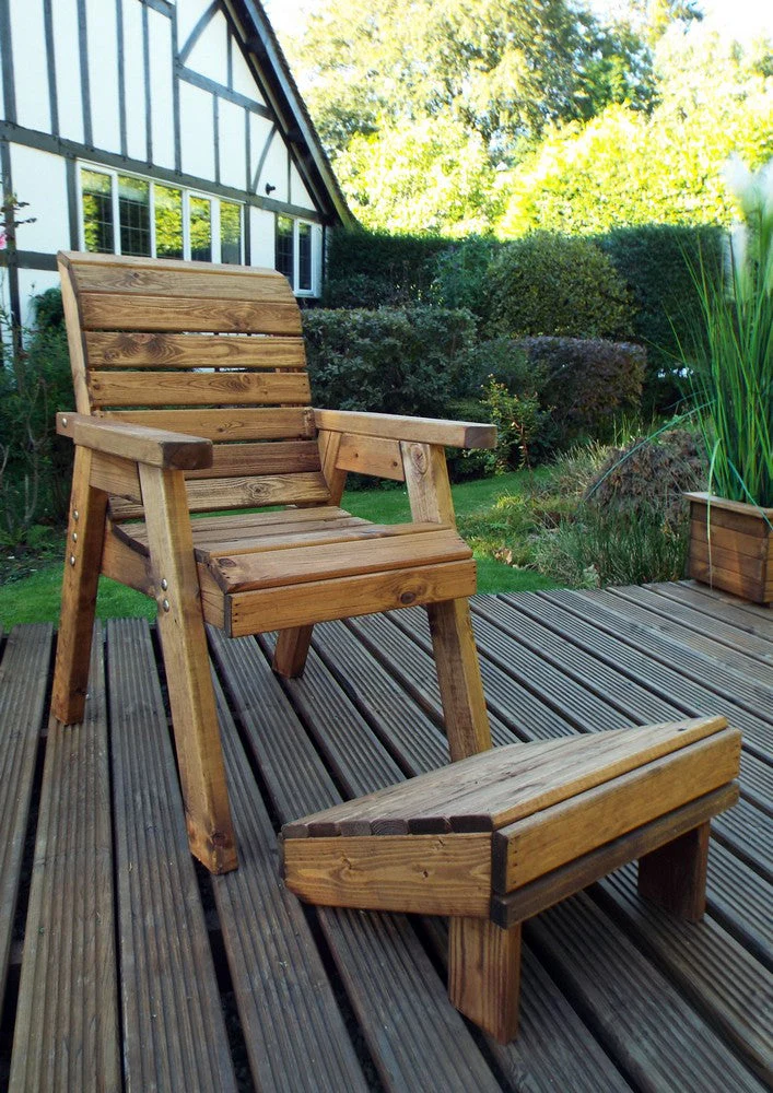 Scandinavian Redwood Garden Armchair Relaxer Set by Charles Taylor - Image 4