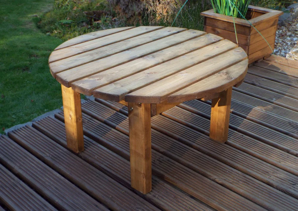 Scandinavian Redwood Garden Round Table by Charles Taylor