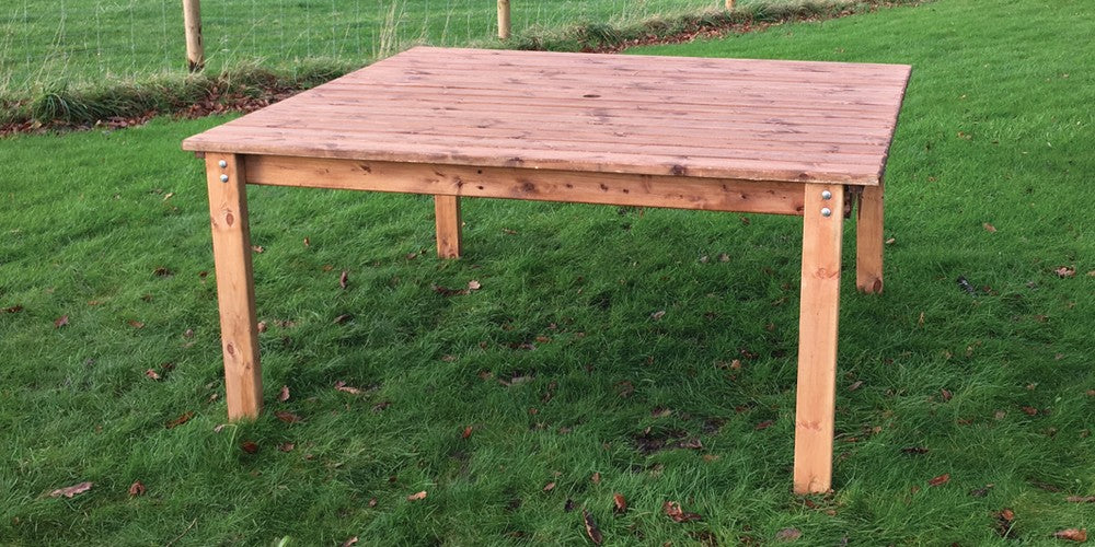 Scandinavian Redwood Garden Square Table by Charles Taylor - Image 2