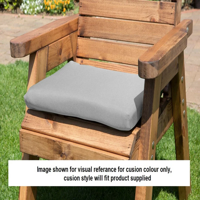 Scandinavian Redwood Natural Garden Rocking Chair by Charles Taylor with Grey Cushions - Image 3