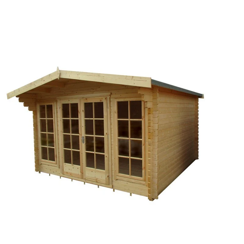Shire Argyll 11' 9" x 7' 10" Apex Log Cabin - Premium 34mm Cladding Tongue & Groove - Image 3