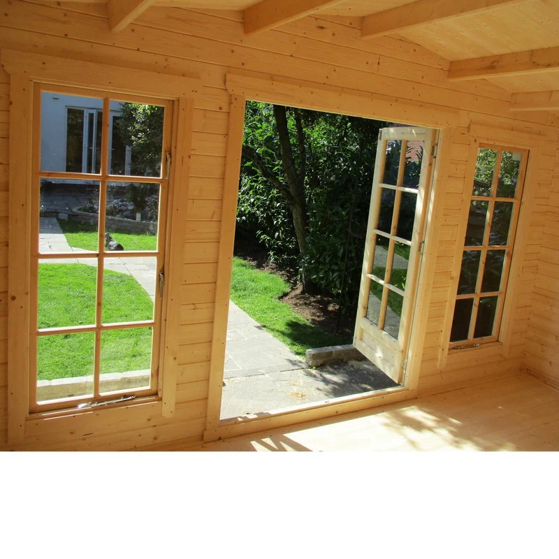 Shire Argyll 11' 9" x 7' 10" Apex Log Cabin - Premium 70mm Cladding Tongue & Groove - Image 2