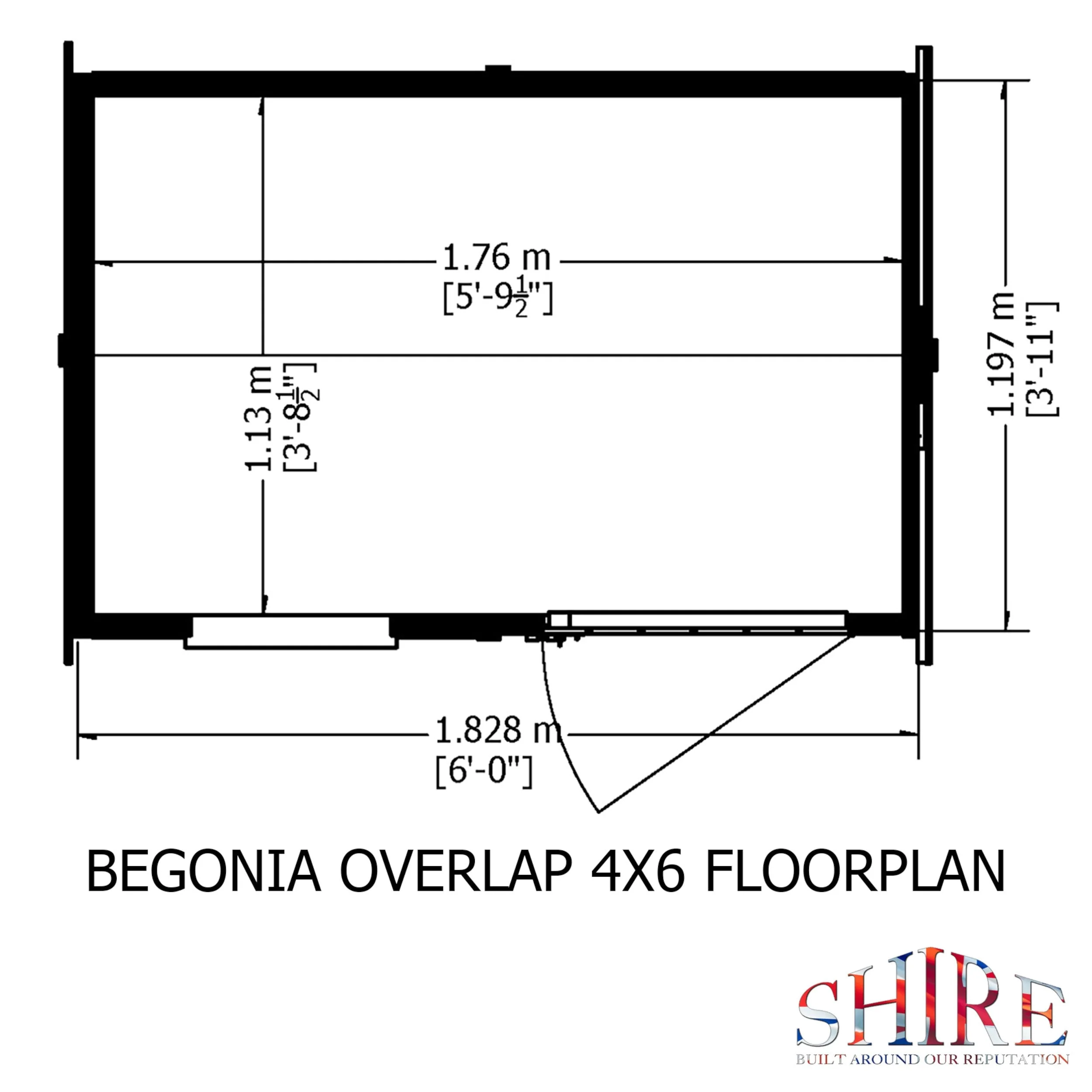 Ashworth 5' 9" x 3' 11" Reverse Apex Shed - Premium Pressure Treated Overlap - Image 3