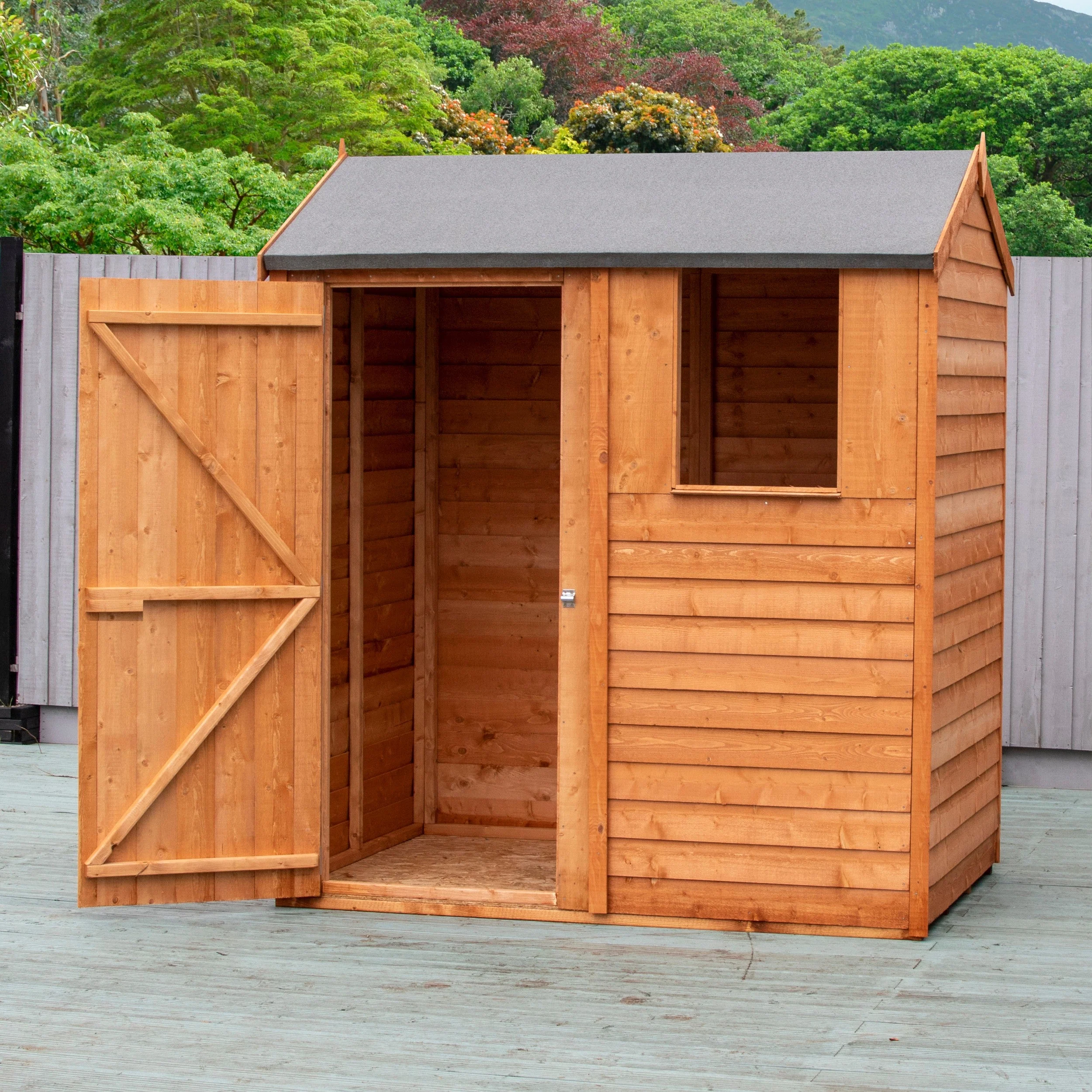 Ashworth 5' 9" x 3' 11" Reverse Apex Shed - Premium Pressure Treated Overlap - Image 7