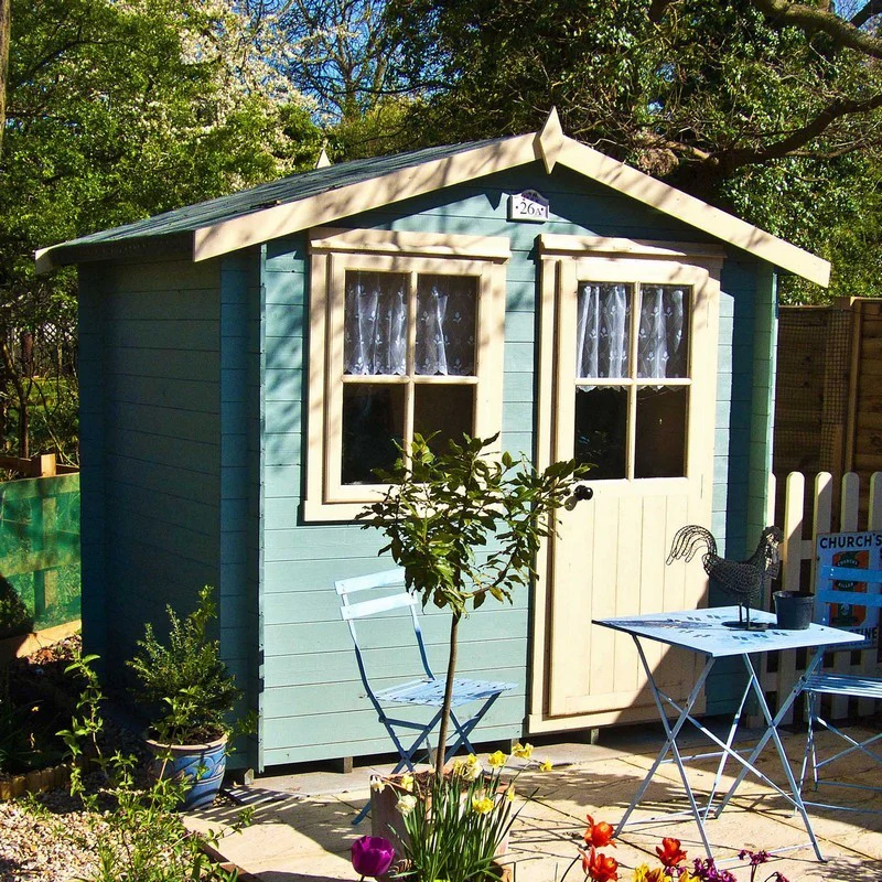 Avesbury 5' 1" x 7' 10" Apex Log Cabin - Budget 19mm Cladding Tongue & Groove - Image 4