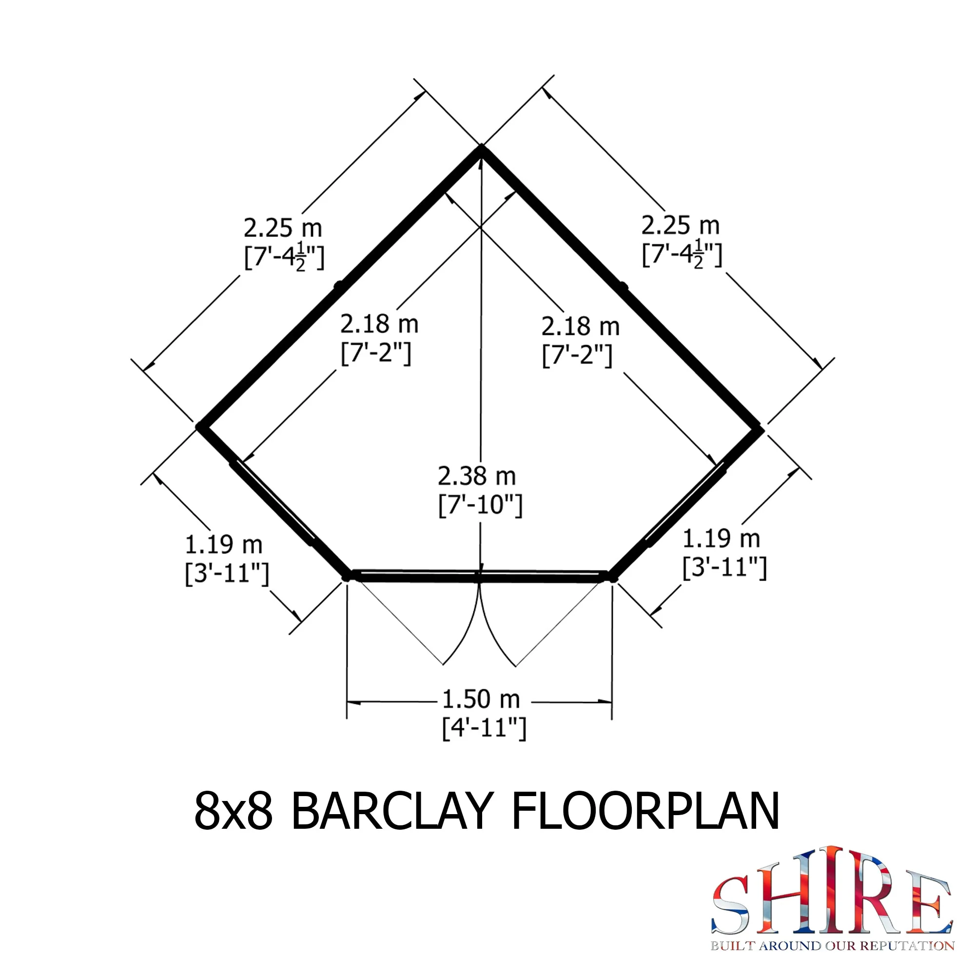 Barclay 7' 1" x 7' 4" Flat Summerhouse - Premium Dip Treated Shiplap - Image 3