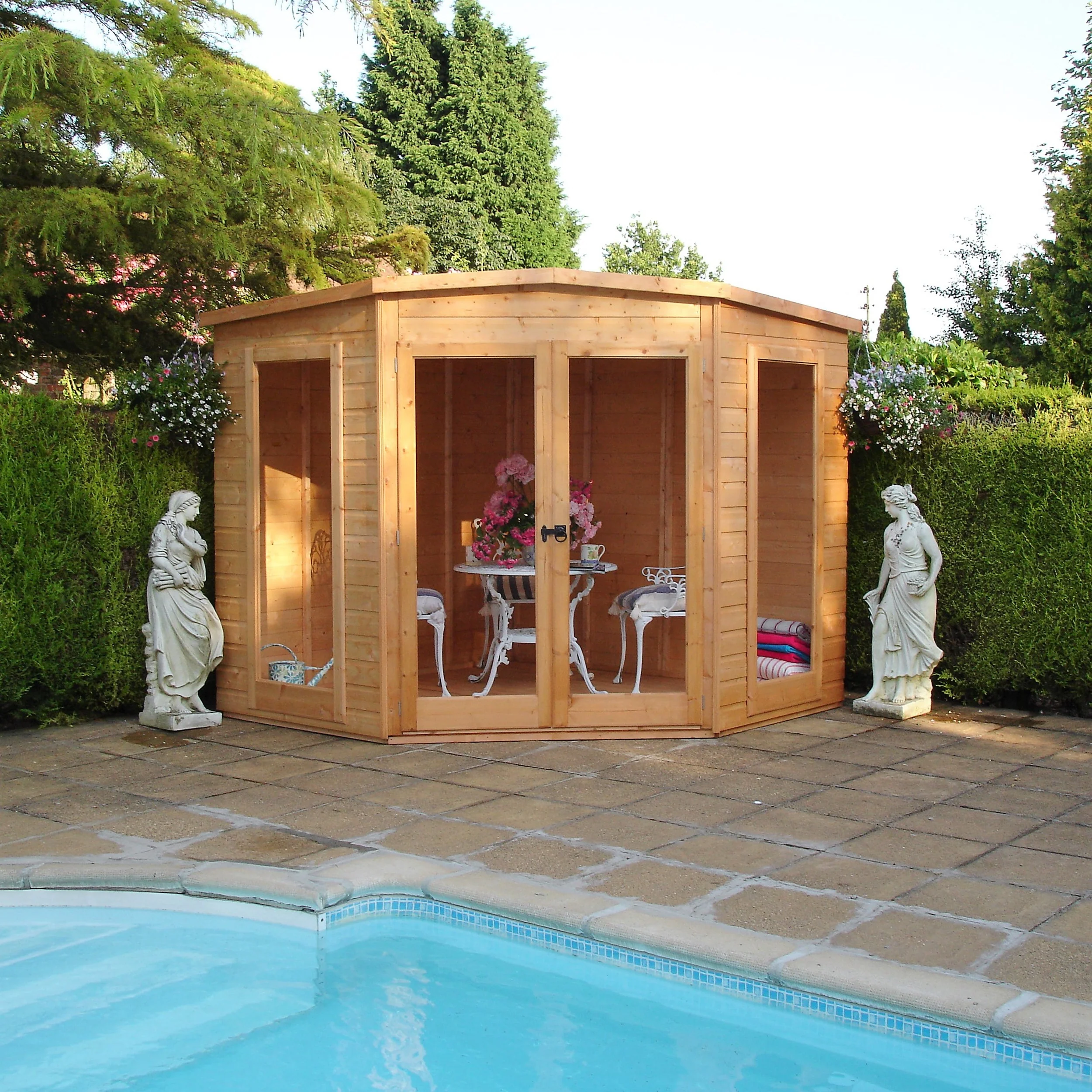Barclay 7' 1" x 7' 4" Flat Summerhouse - Premium Dip Treated Shiplap - Image 6