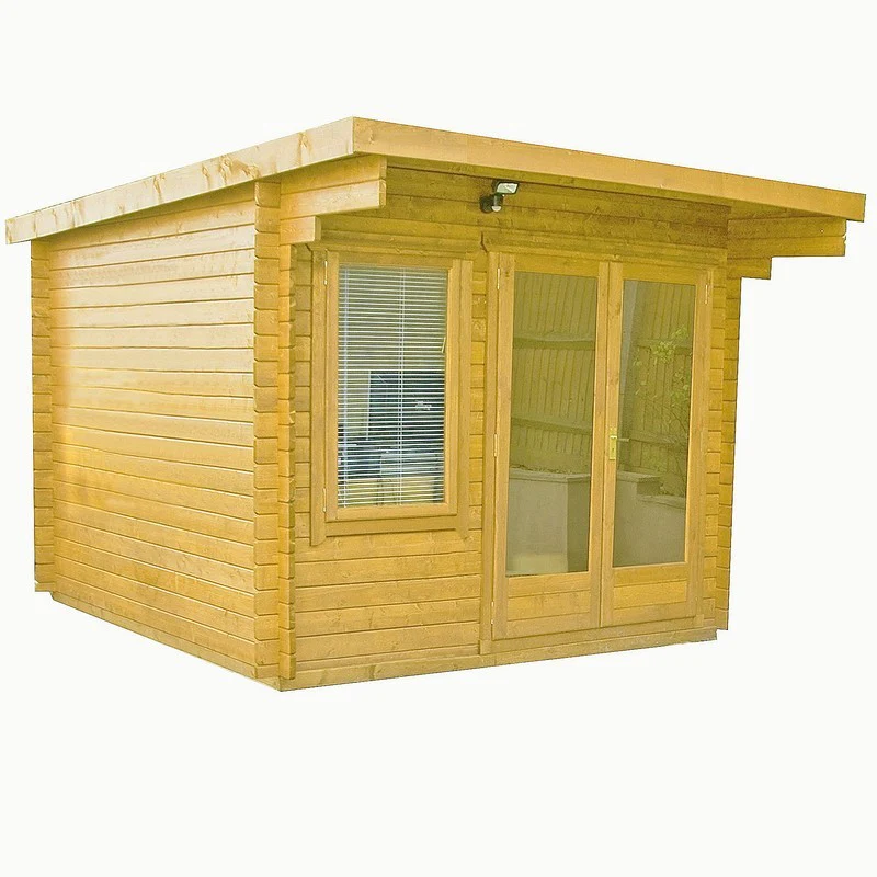 Shire Belgravia 9' 9" x 9' 9" Pent Log Cabin - Classic 28mm Cladding Tongue & Groove - Image 3