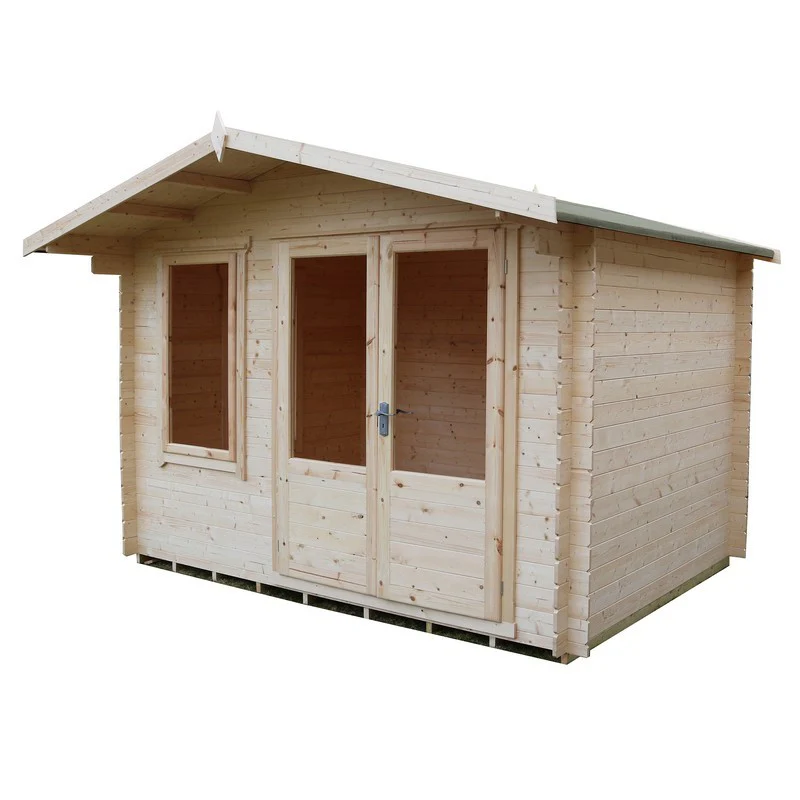 Berryfield 9' x 10' 9" Apex Log Cabin - Premium 19mm Cladding Log Clad - Image 3