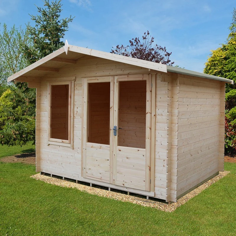 Berryfield 7' x 10' 9" Apex Log Cabin - Premium 19mm Cladding Log Clad - Image 2