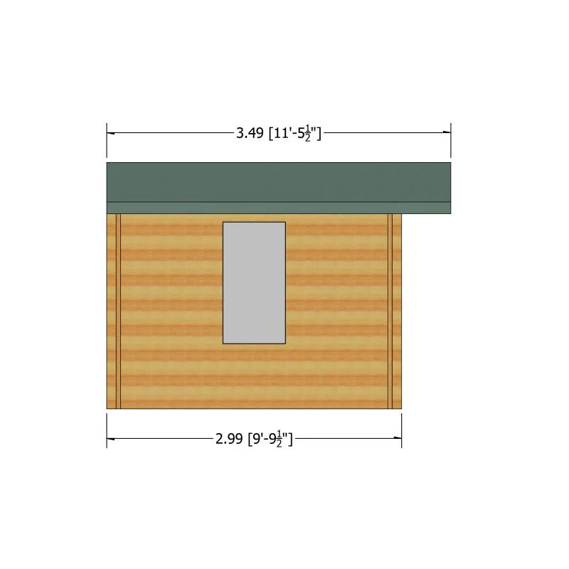 Shire Bourne 13' 8" x 9' 9" Apex Log Cabin - Premium 44mm Cladding Tongue & Groove - Image 4