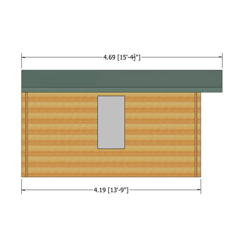 Shire Bourne 15' 6" x 13' 8" Apex Log Cabin - Premium 44mm Cladding Tongue & Groove - Image 4