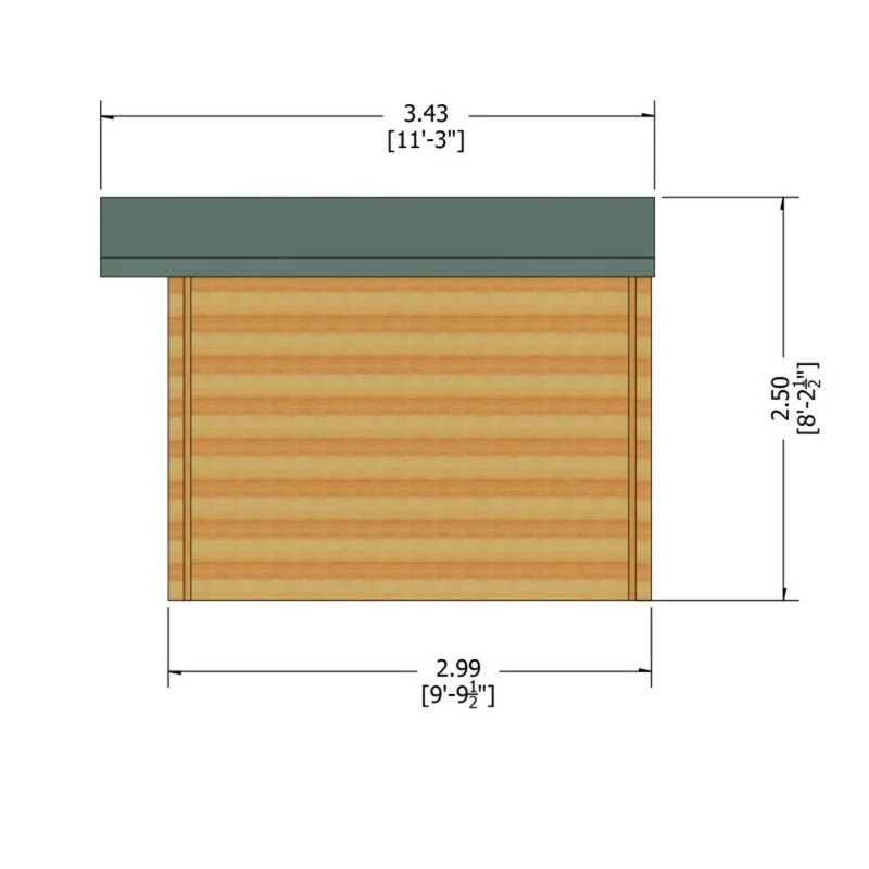 Bucknells 8' 11" x 9' 9" Apex Log Cabin - Classic 28mm Cladding Tongue & Groove - Image 10