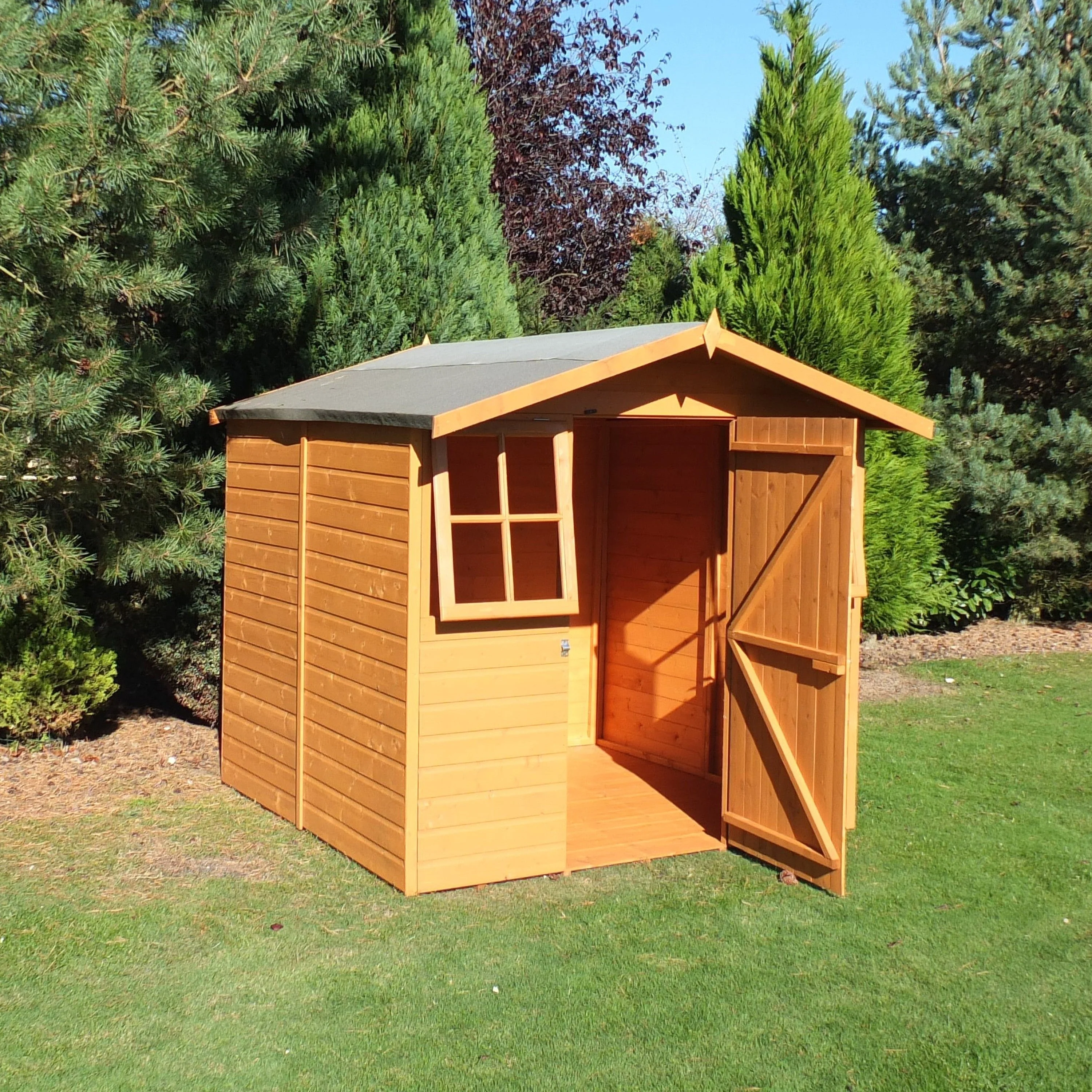 Casita 6' 3" x 6' 8" Apex Shed - Premium Dip Treated Shiplap - Image 2