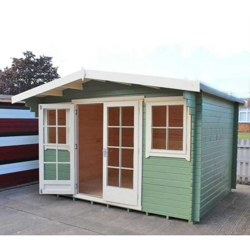 Shire Clipstone 11' 9" x 11' 9" Apex Log Cabin - Premium 70mm Cladding Tongue & Groove - Image 3