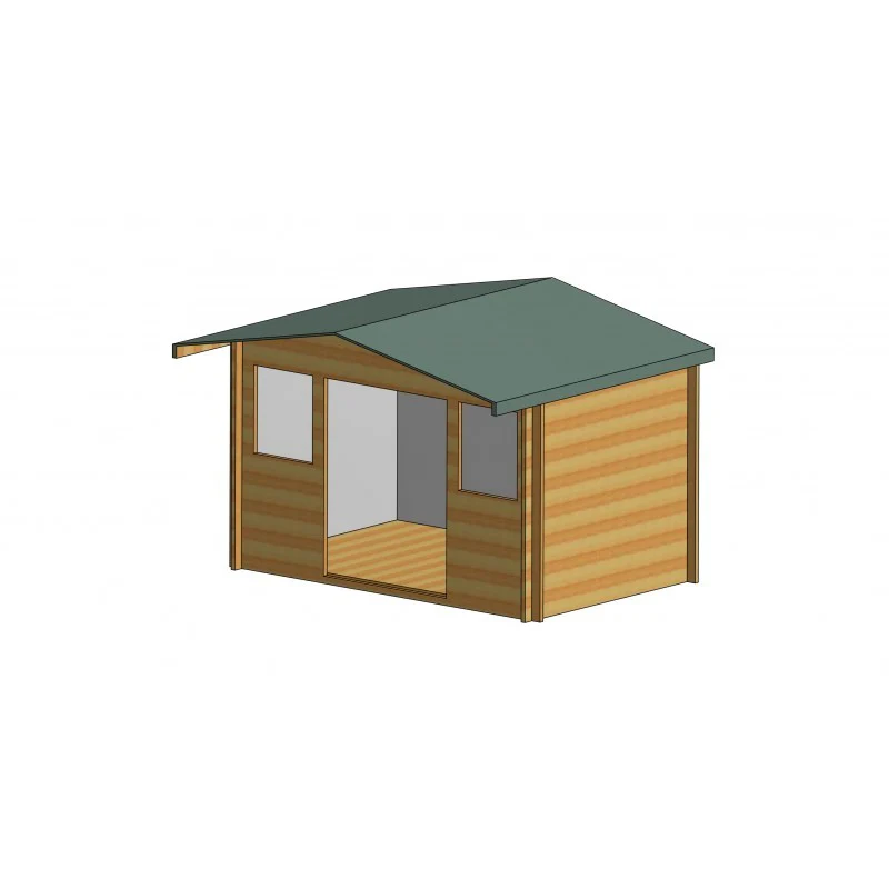 Shire Clipstone 11' 9" x 11' 9" Apex Log Cabin - Premium 70mm Cladding Tongue & Groove - Image 8