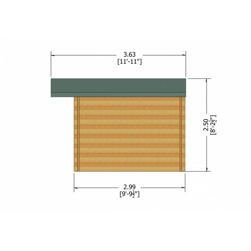 Clipstone 8' 11" x 11' 9" Apex Log Cabin - Premium 28mm Cladding Tongue & Groove - Image 9