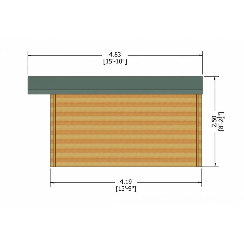 Shire Clipstone 13' 8" x 13' 8" Apex Log Cabin - Premium 44mm Cladding Tongue & Groove - Image 7