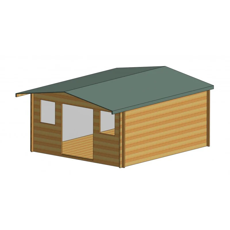 Shire Clipstone 13' 8" x 15' 8" Apex Log Cabin - Premium 70mm Cladding Tongue & Groove - Image 8