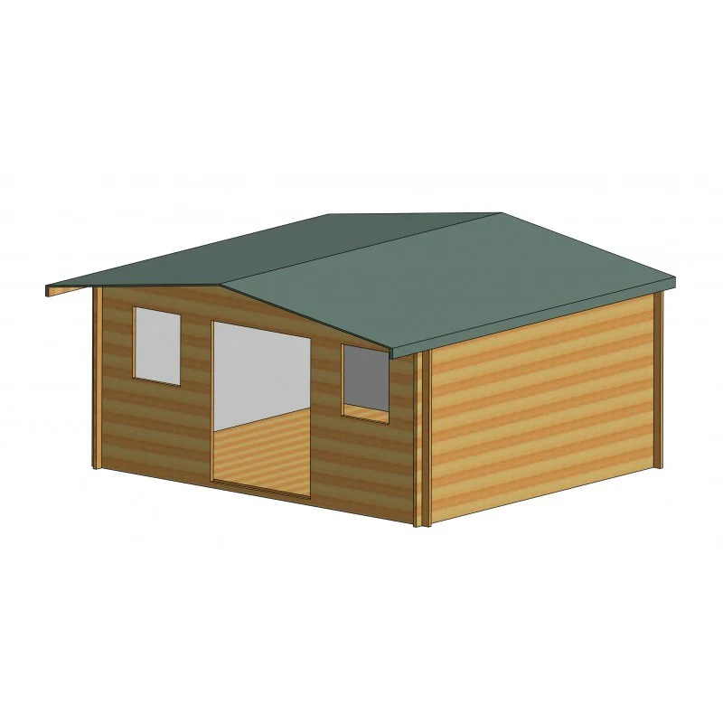 Shire Clipstone 15' 6" x 13' 8" Apex Log Cabin - Premium 44mm Cladding Tongue & Groove - Image 8