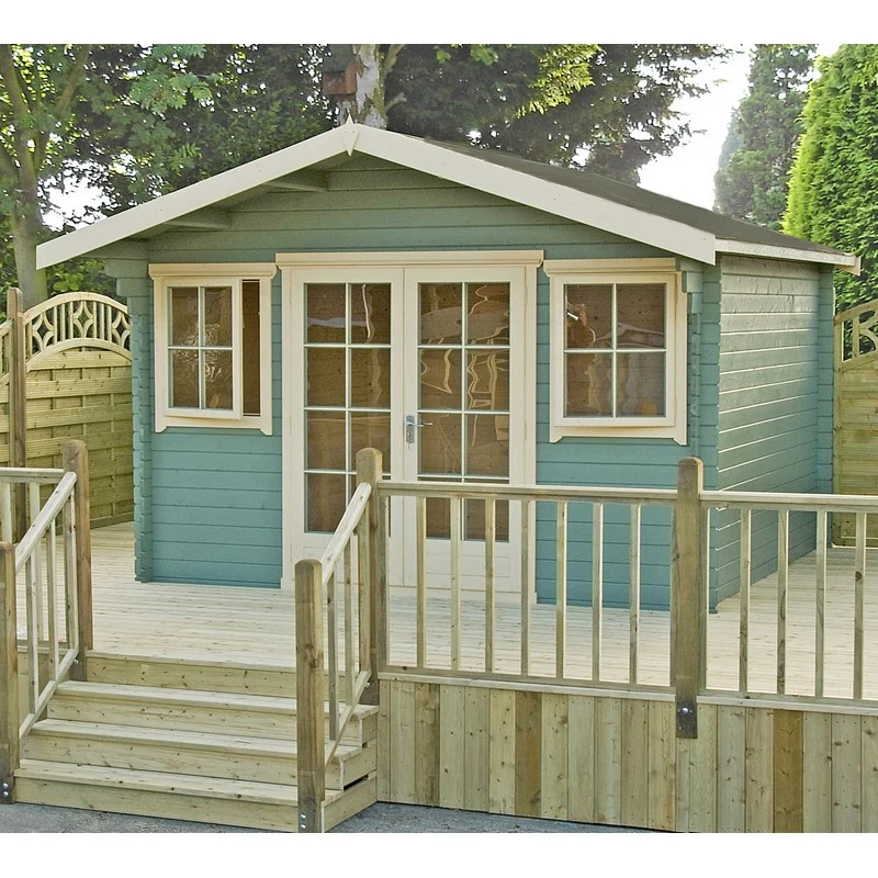 Shire Clipstone 15' 8" x 15' 8" Apex Log Cabin - Premium 28mm Cladding Tongue & Groove - Image 4