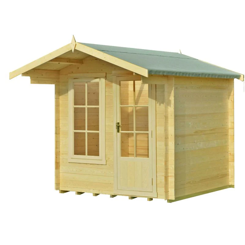 Crinan 7' x 7' 10" Apex Log Cabin - Premium 19mm Cladding Log Clad - Image 2
