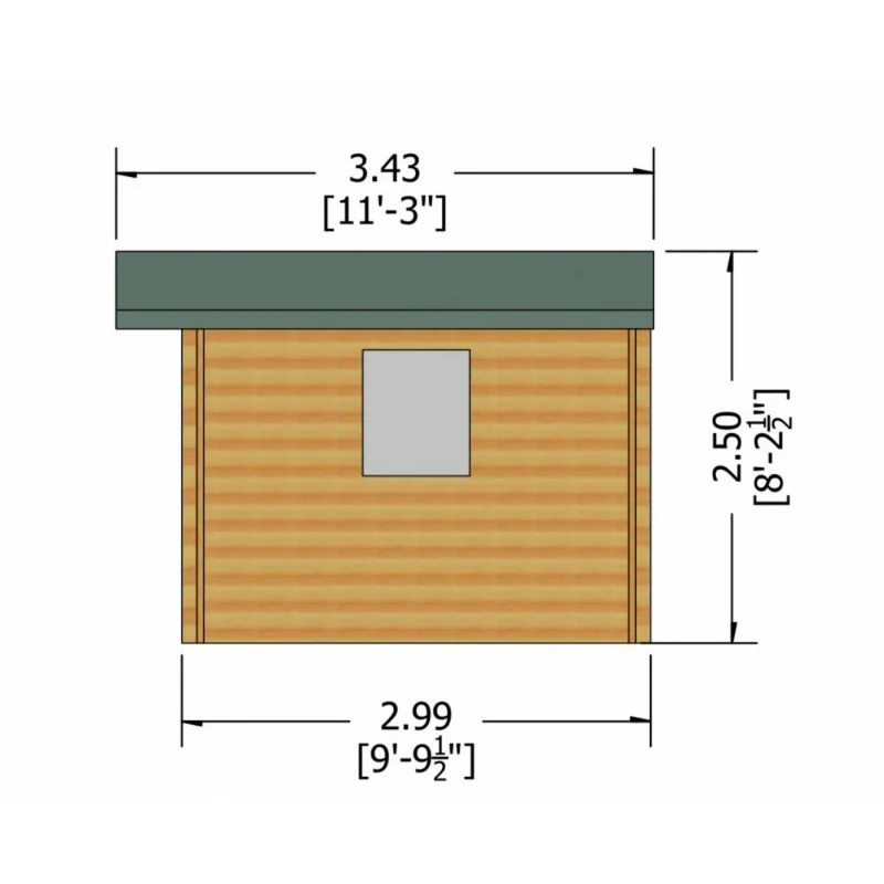 Shire Dalby 7' 10" x 9' 9" Apex Log Cabin - Premium 70mm Cladding Tongue & Groove - Image 8