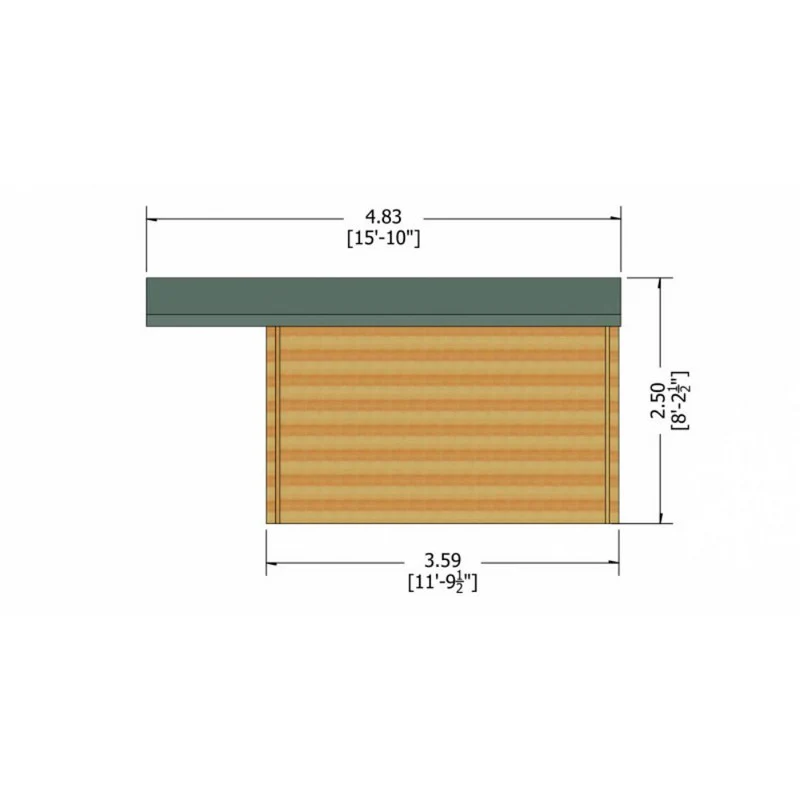 Shire Glenmore 11' 9" x 11' 9" Apex Log Cabin - Premium 44mm Cladding Tongue & Groove - Image 8