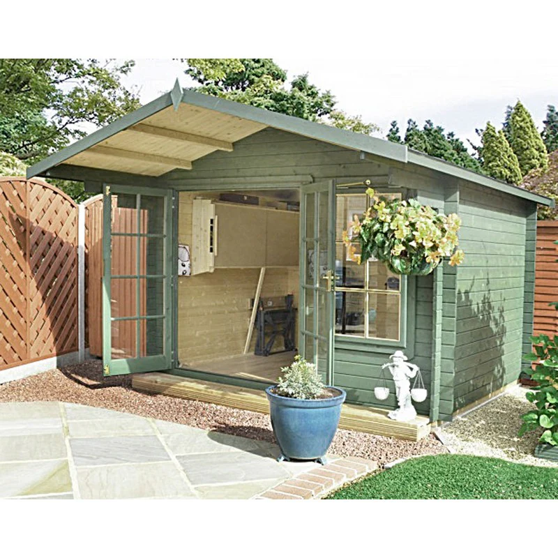 Shire Glenmore 11' 9" x 15' 8" Apex Log Cabin - Premium 44mm Cladding Tongue & Groove - Image 3