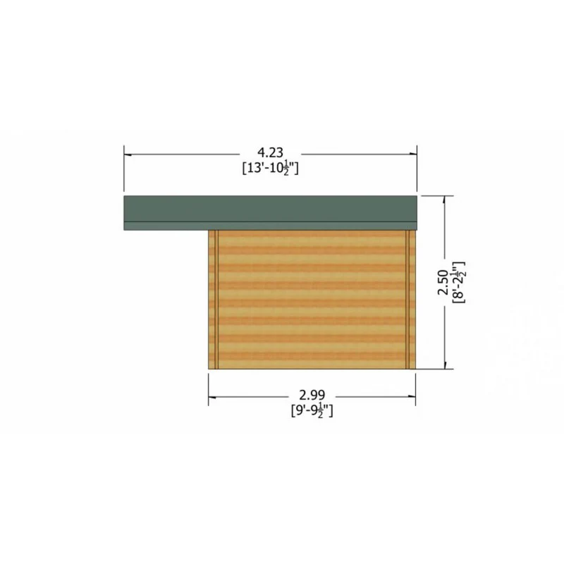 Shire Glenmore 11' 9" x 9' 9" Apex Log Cabin - Premium 70mm Cladding Tongue & Groove - Image 8