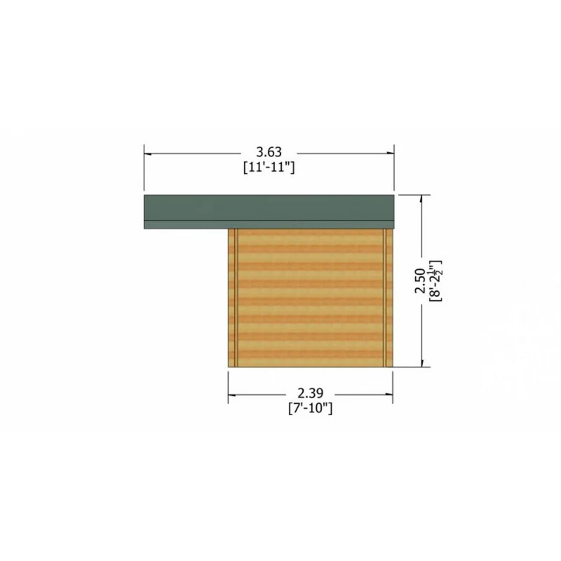 Shire Glenmore 13' 8" x 7' 10" Apex Log Cabin - Premium 70mm Cladding Tongue & Groove - Image 8