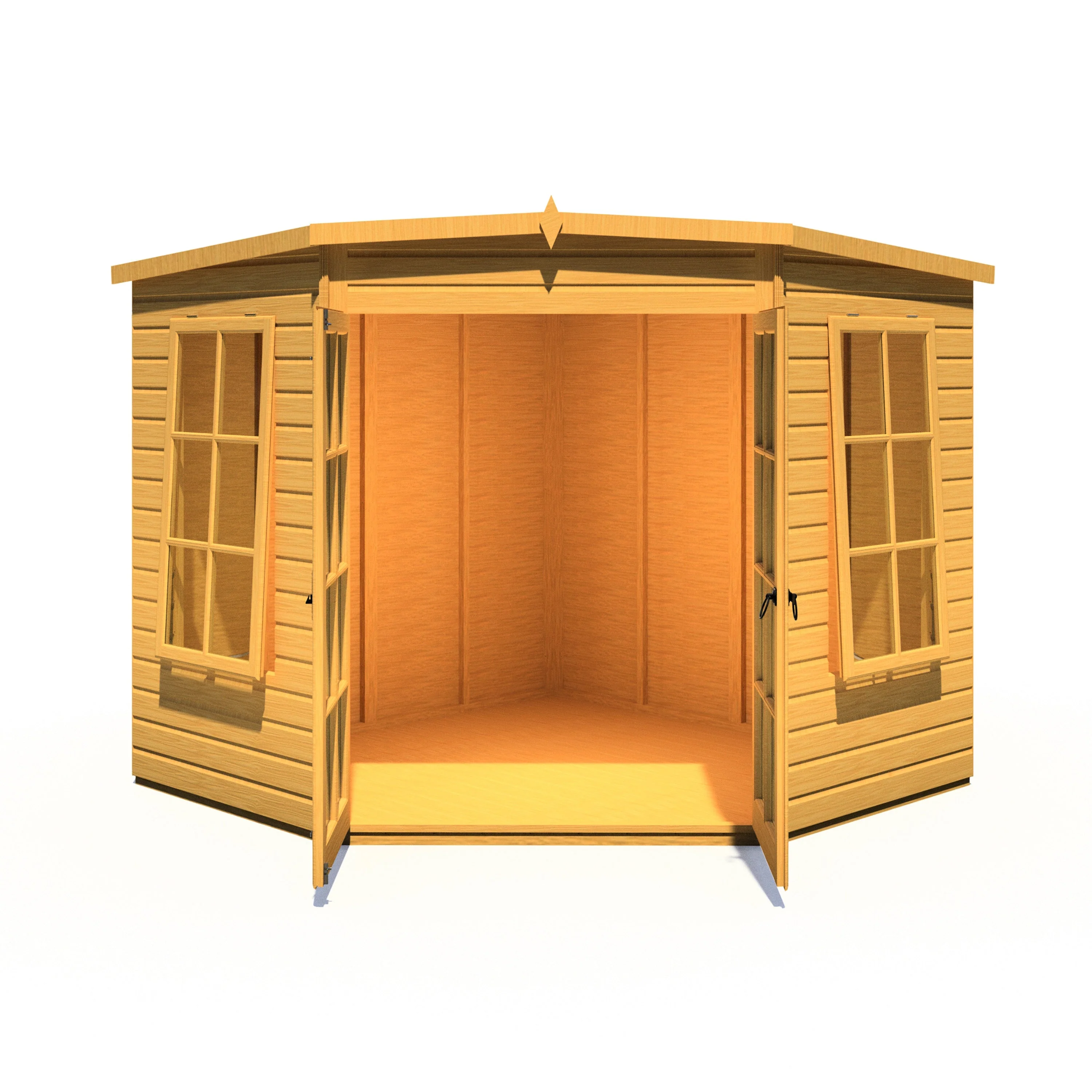 Hampton 7' 1" x 7' 4" Flat Summerhouse - Premium Dip Treated Shiplap - Image 9