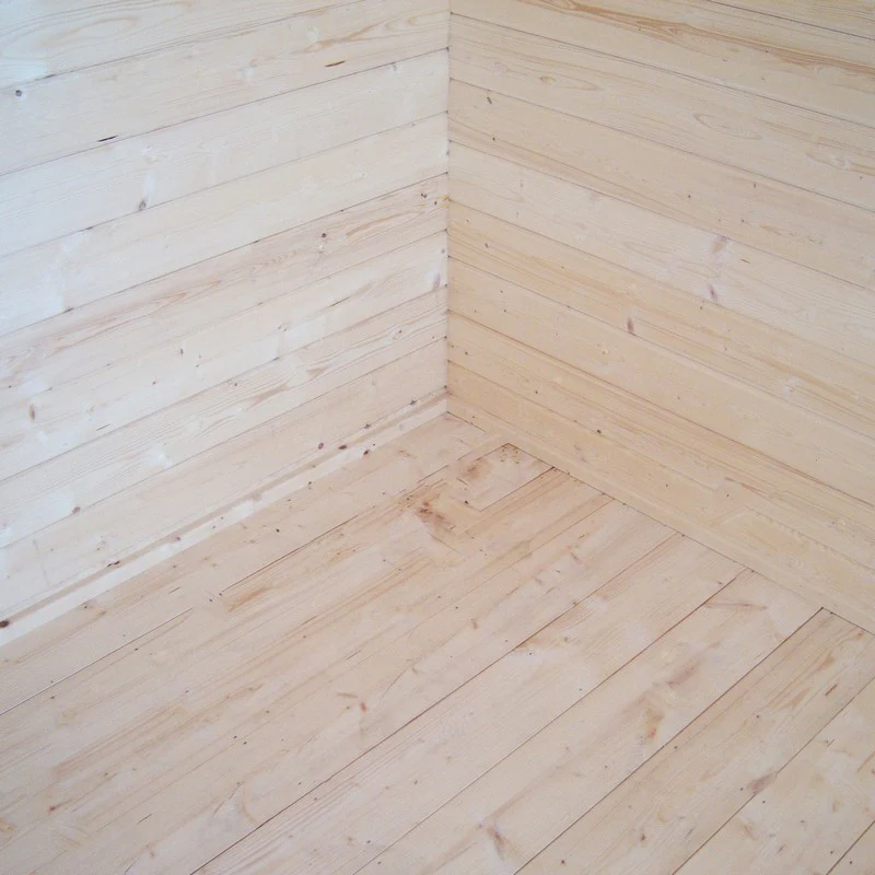 Shire Kilburn 11' 9" x 13' 8" Curved Log Cabin - Premium 70mm Cladding Tongue & Groove - Image 4
