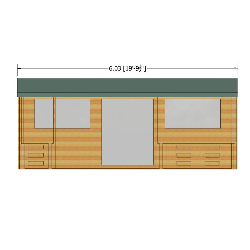 Shire Kingswood 17' 8" x 19' 4" Reverse Apex Log Cabin - Premium 44mm Cladding Tongue & Groove - Image 10