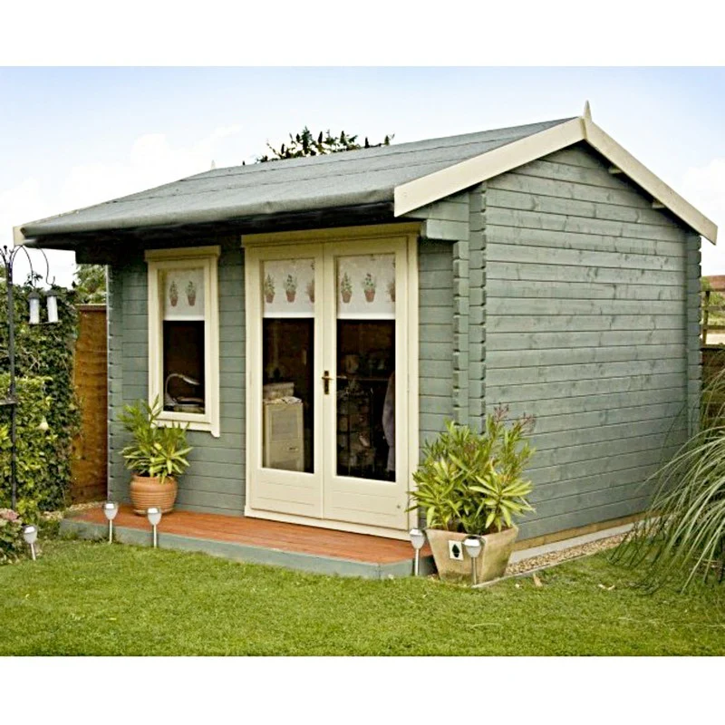 Shire Marlborough 11' 9" x 11' 9" Reverse Apex Log Cabin - Premium 34mm Cladding Tongue & Groove - Image 4