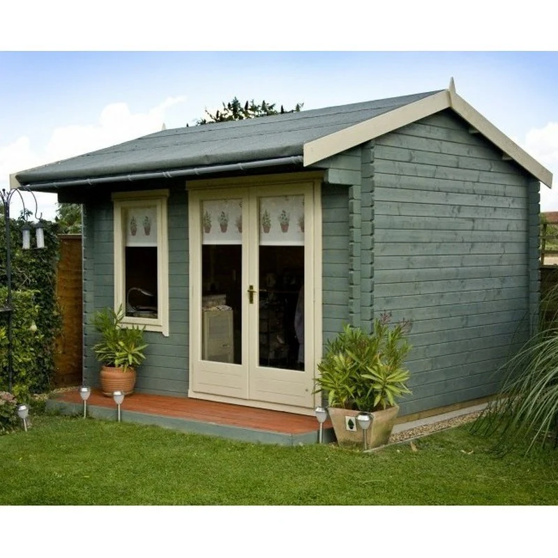 Shire Marlborough 11' 9" x 15' 8" Reverse Apex Log Cabin - Premium 34mm Cladding Tongue & Groove - Image 3