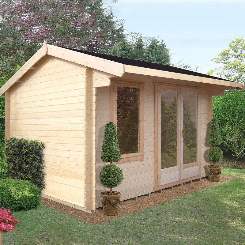 Shire Marlborough 13' 8" x 15' 8" Reverse Apex Log Cabin - Premium 34mm Cladding Tongue & Groove - Image 9