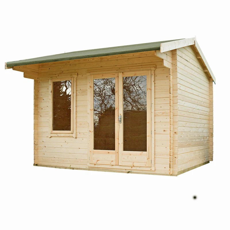 Shire Marlborough 7' 10" x 9' 9" Reverse Apex Log Cabin - Premium 70mm Cladding Tongue & Groove - Image 2