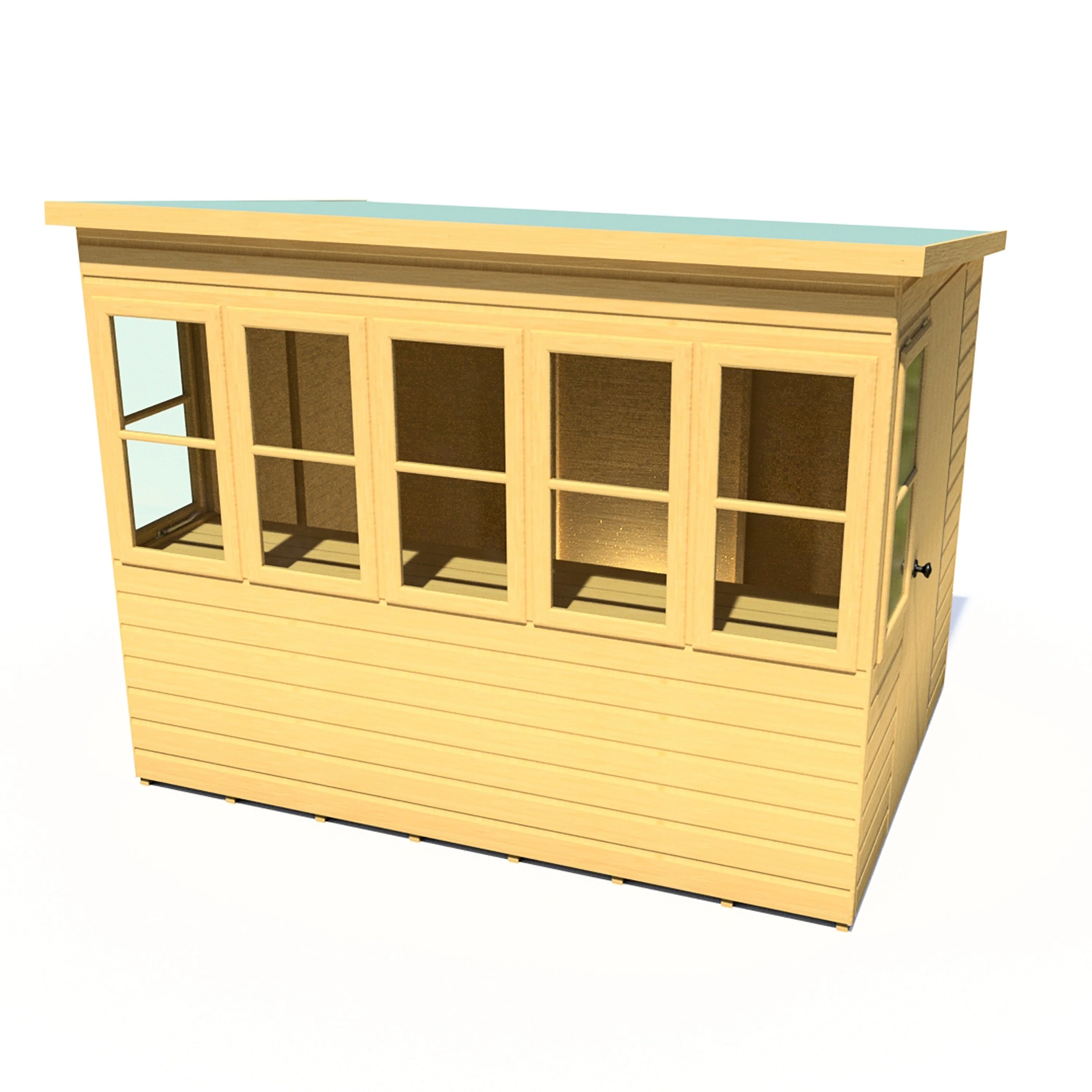 Sun 5' 7" x 8' Pent Potting Shed - Premium Dip Treated Shiplap - Image 7