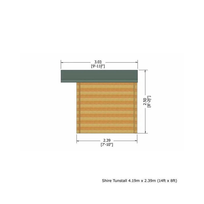 Shire Tunstall 13' 8" x 7' 10" Apex Log Cabin - Premium 28mm Cladding Tongue & Groove - Image 4