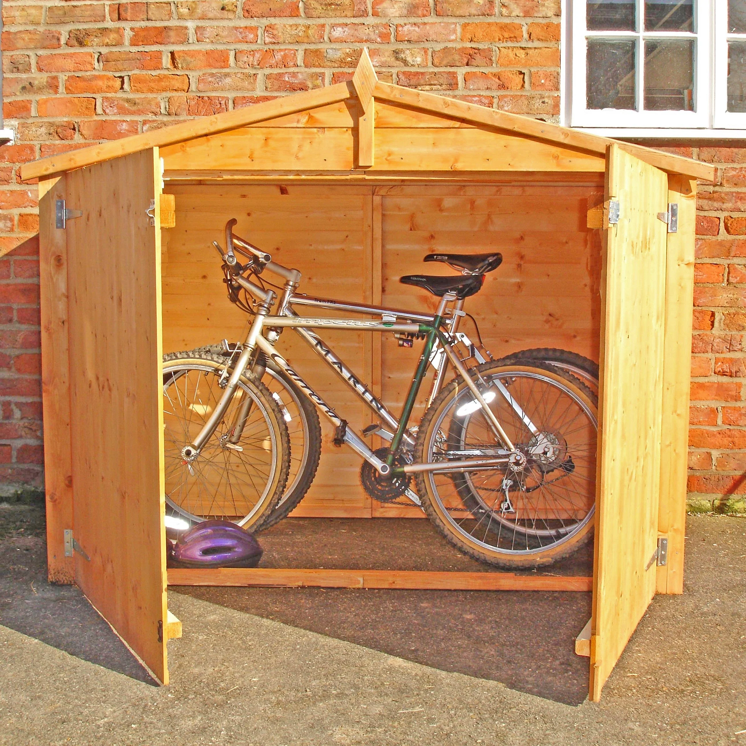 Wentworth 2' 8" x 6' Apex Bike Store - Premium Dip Treated Shiplap - Image 8