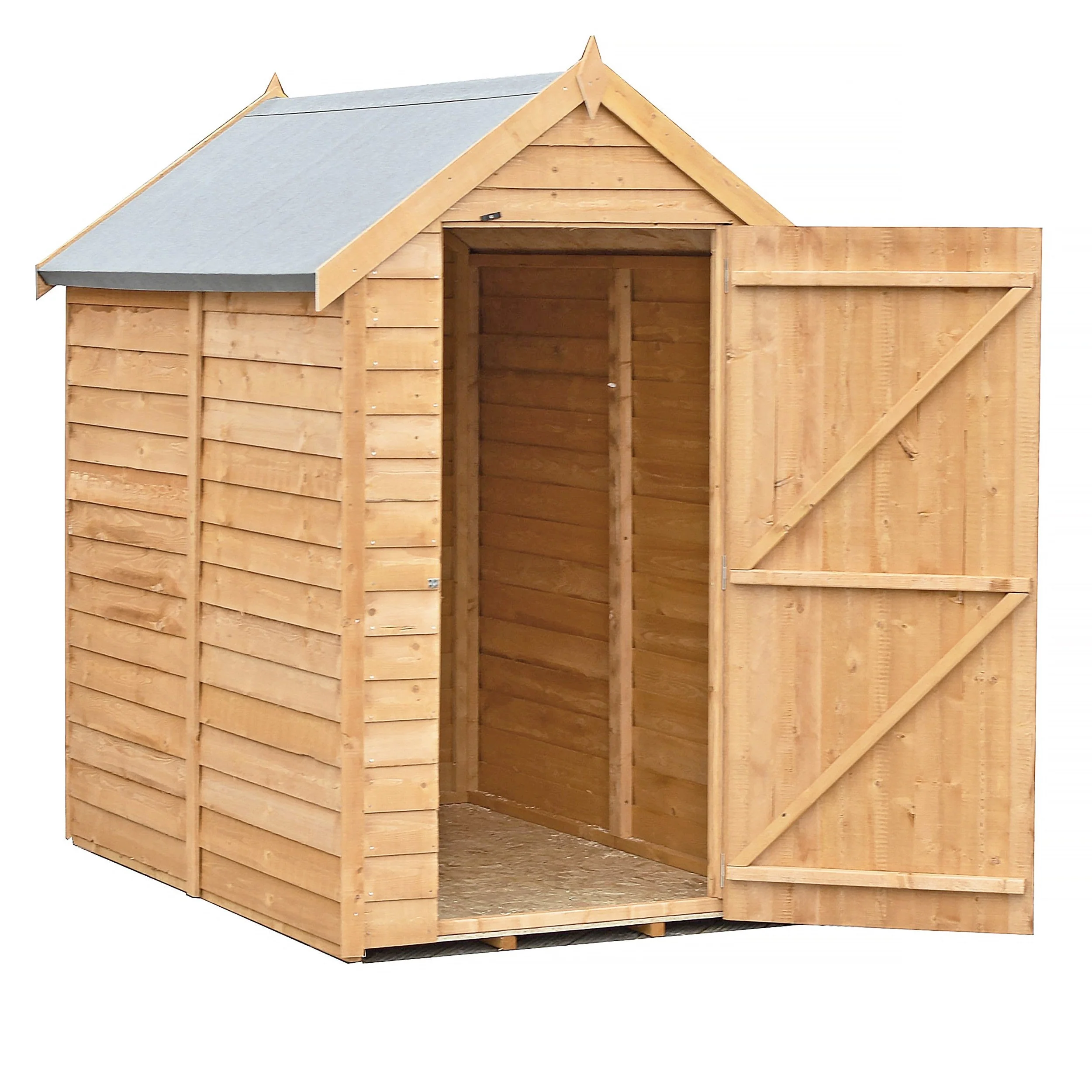Wiltshire 3' 8" x 5' 11" Apex Shed - Premium Dip Treated Overlap - Image 8