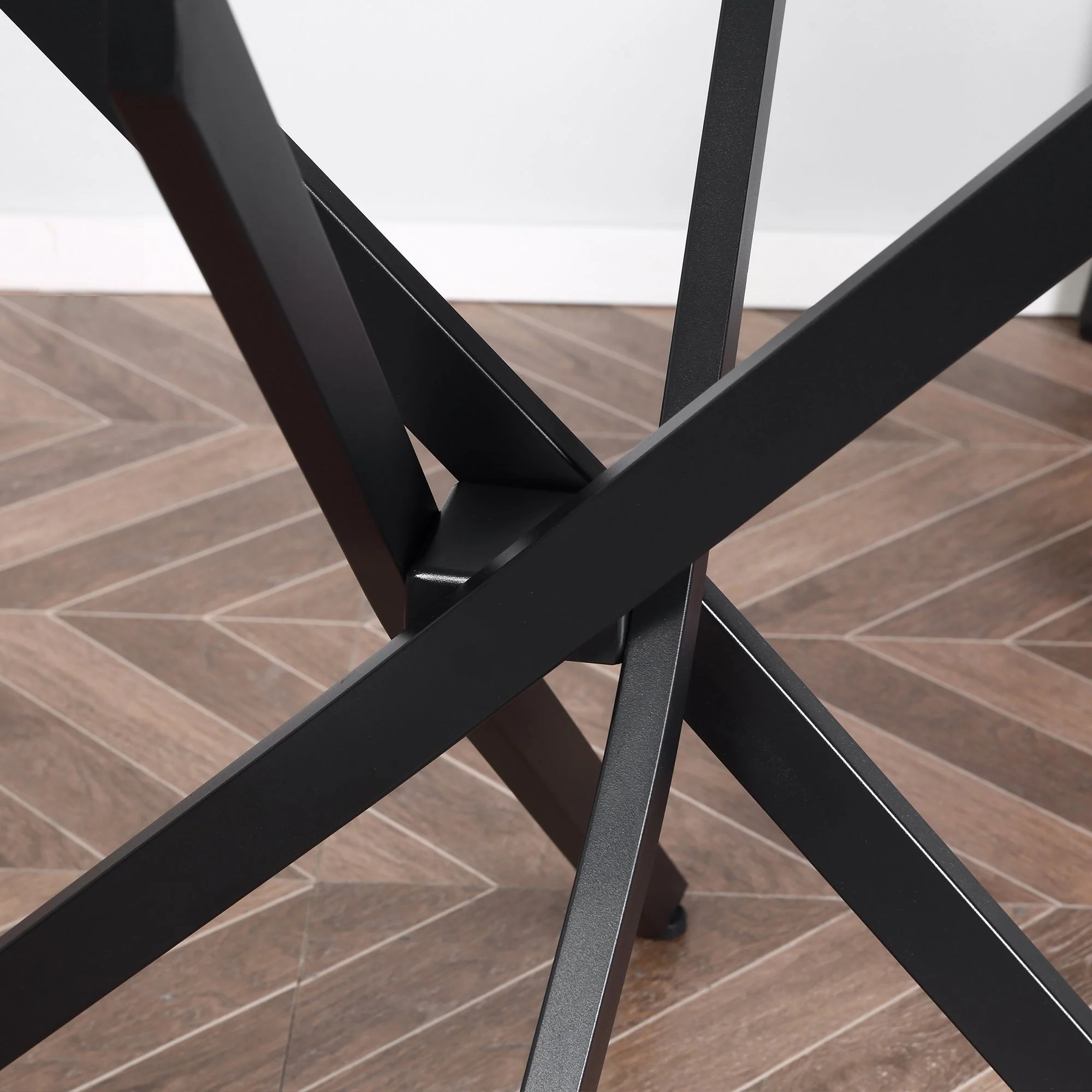 Side Table with Clear Tempered Glass Top - Image 9